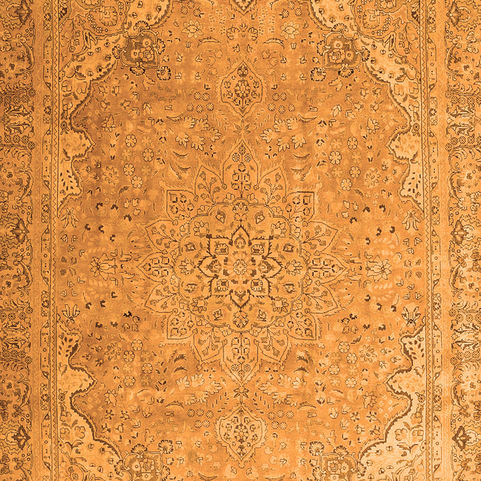 Serging Thickness of Machine Washable Persian Orange Traditional Area Rugs, wshtr3239org