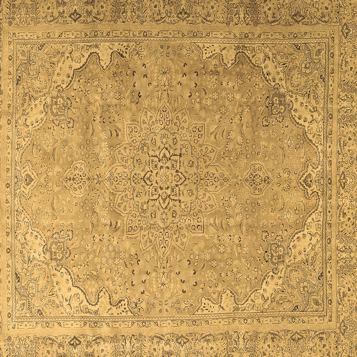 Square Persian Brown Traditional Rug, tr3239brn