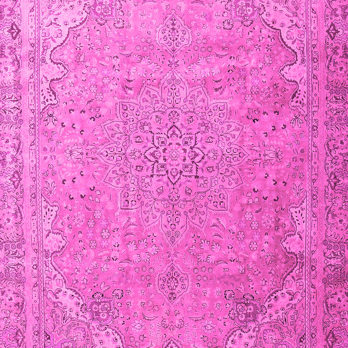 Machine Washable Persian Pink Traditional Rug, wshtr3239pnk