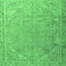 Square Persian Emerald Green Traditional Rug, tr3239emgrn