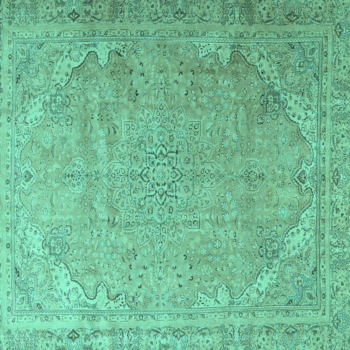 Square Persian Turquoise Traditional Rug, tr3239turq