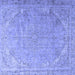 Square Persian Blue Traditional Rug, tr3239blu