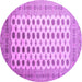 Round Southwestern Purple Country Rug, tr323pur