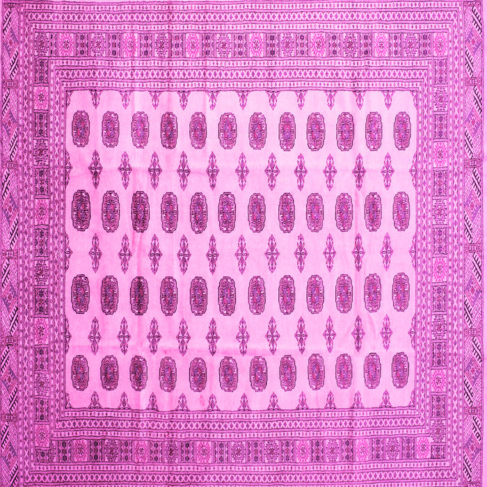 Square Machine Washable Southwestern Pink Country Rug, wshtr323pnk