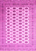 Machine Washable Southwestern Pink Country Rug, wshtr323pnk