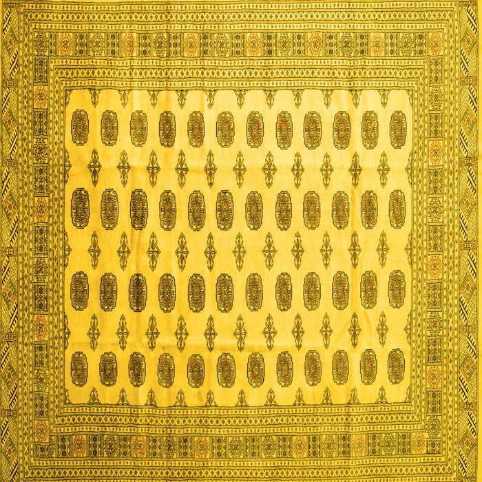 Square Southwestern Yellow Country Rug, tr323yw