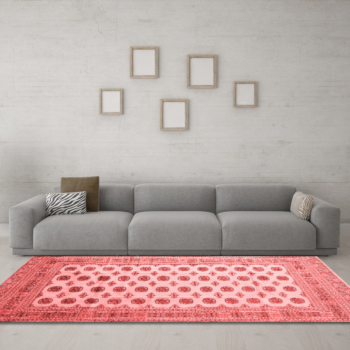 Country Red Washable Rugs