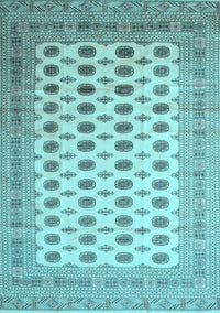 Southwestern Light Blue Country Rug, tr323lblu