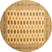 Round Southwestern Brown Country Rug, tr323brn