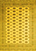 Machine Washable Southwestern Yellow Country Rug, wshtr323yw