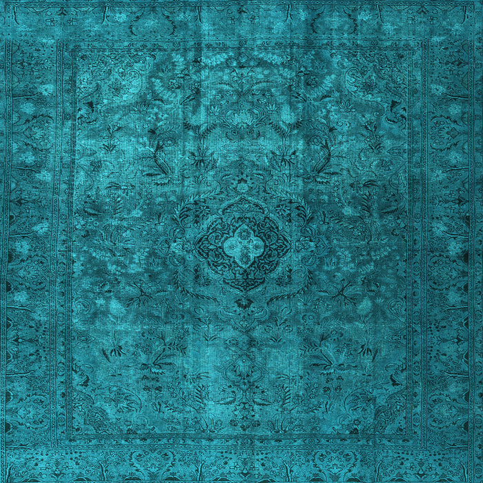 Square Machine Washable Persian Light Blue Traditional Rug, wshtr3240lblu
