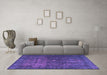 Machine Washable Persian Purple Traditional Area Rugs in a Living Room, wshtr3240pur