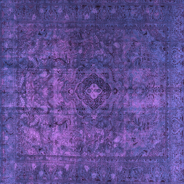 Square Machine Washable Persian Purple Traditional Area Rugs, wshtr3240pur