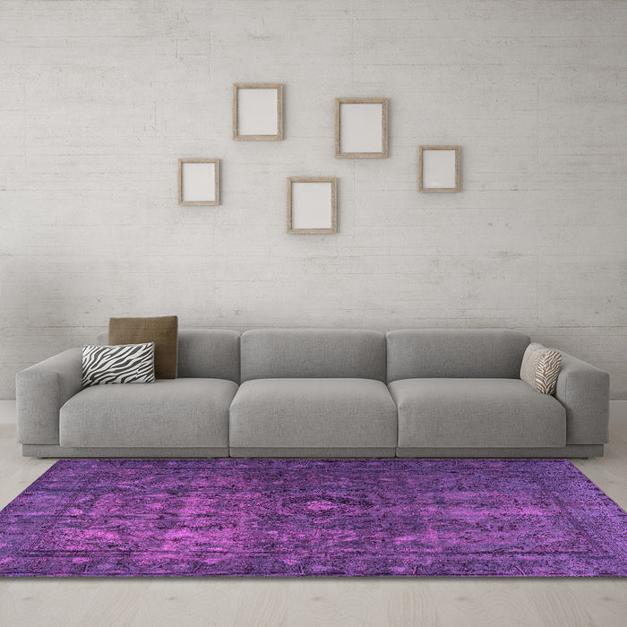 Machine Washable Persian Pink Traditional Rug in a Living Room, wshtr3240pnk