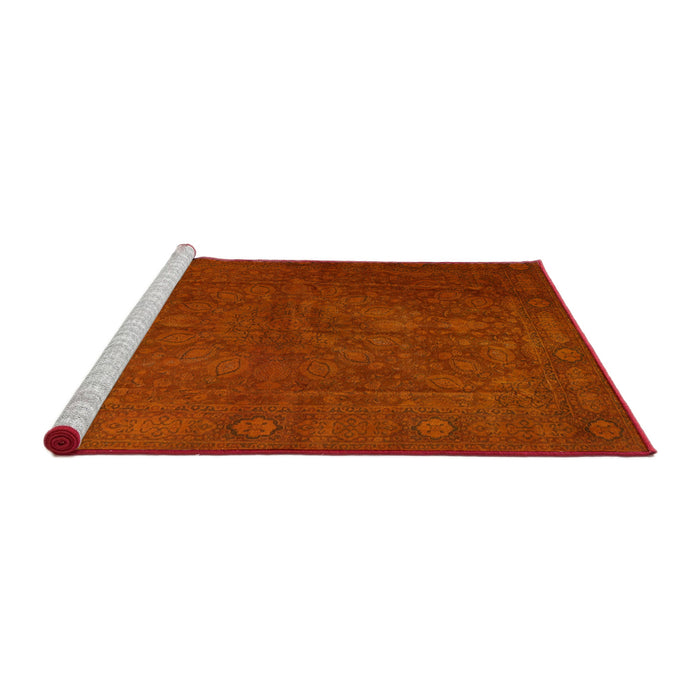 Sideview of Machine Washable Traditional Red Rug, wshtr3241