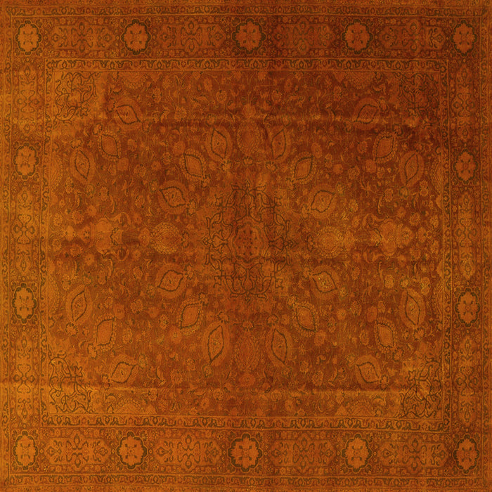 Square Persian Yellow Traditional Rug, tr3241yw