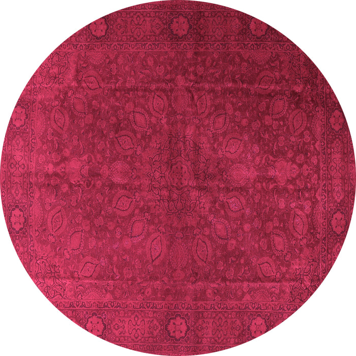 Round Persian Pink Traditional Rug, tr3241pnk