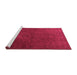 Sideview of Machine Washable Persian Pink Traditional Rug, wshtr3241pnk