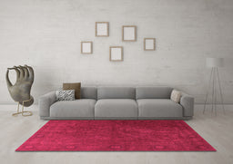 Machine Washable Persian Pink Traditional Rug in a Living Room, wshtr3241pnk