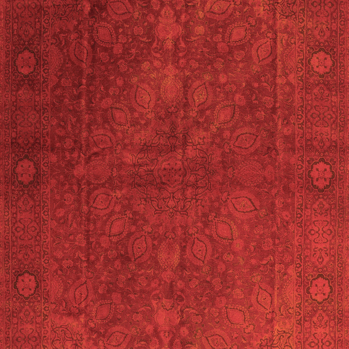 Serging Thickness of Machine Washable Persian Orange Traditional Area Rugs, wshtr3241org