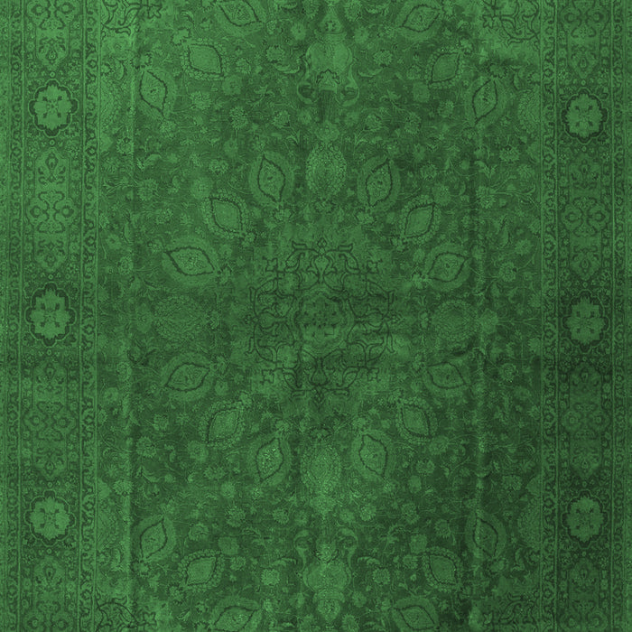 Machine Washable Persian Emerald Green Traditional Area Rugs, wshtr3241emgrn