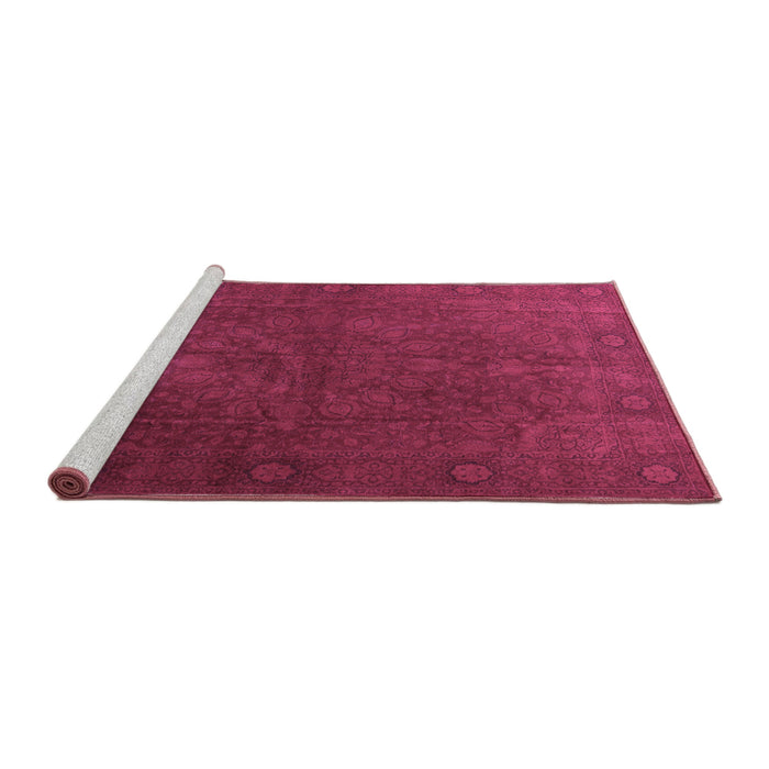 Sideview of Machine Washable Persian Purple Traditional Area Rugs, wshtr3241pur