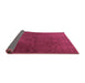 Sideview of Persian Purple Traditional Rug, tr3241pur