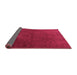 Sideview of Persian Pink Traditional Rug, tr3241pnk