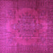 Square Persian Purple Traditional Rug, tr3242pur