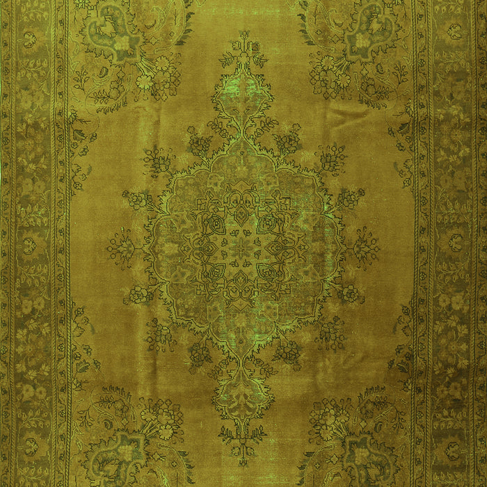 Serging Thickness of Machine Washable Persian Green Traditional Area Rugs, wshtr3242grn