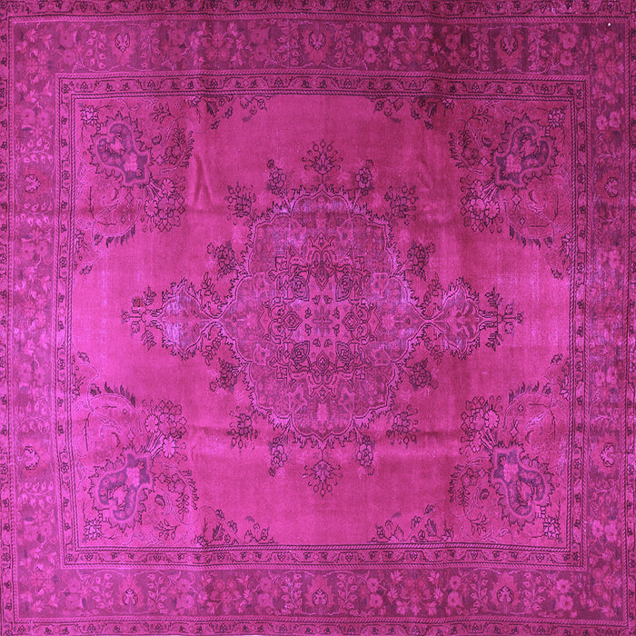 Square Machine Washable Persian Purple Traditional Area Rugs, wshtr3242pur