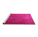 Sideview of Machine Washable Persian Pink Traditional Rug, wshtr3242pnk