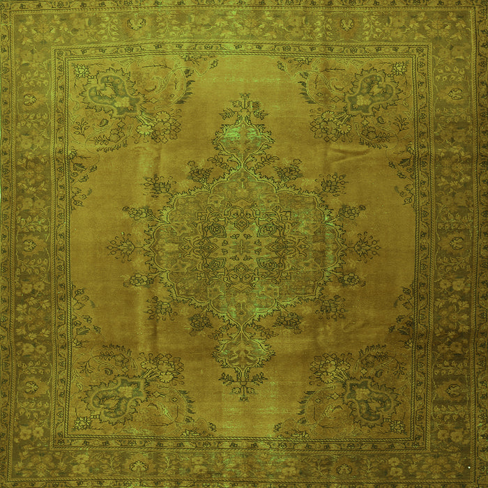 Serging Thickness of Persian Green Traditional Rug, tr3242grn