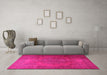 Machine Washable Persian Pink Traditional Rug in a Living Room, wshtr3242pnk