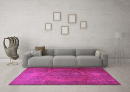Machine Washable Persian Purple Traditional Area Rugs in a Living Room, wshtr3242pur