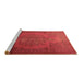 Sideview of Machine Washable Persian Brown Traditional Rug, wshtr3242brn