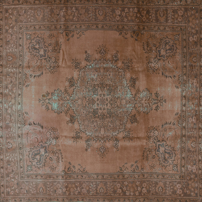 Square Persian Turquoise Traditional Rug, tr3242turq