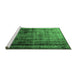 Sideview of Machine Washable Persian Emerald Green Traditional Area Rugs, wshtr3243emgrn