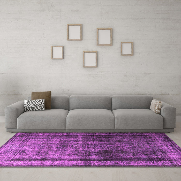 Machine Washable Persian Pink Traditional Rug in a Living Room, wshtr3243pnk
