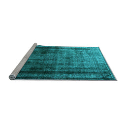 Sideview of Machine Washable Persian Light Blue Traditional Rug, wshtr3243lblu