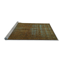 Sideview of Machine Washable Persian Light Blue Traditional Rug, wshtr3244lblu
