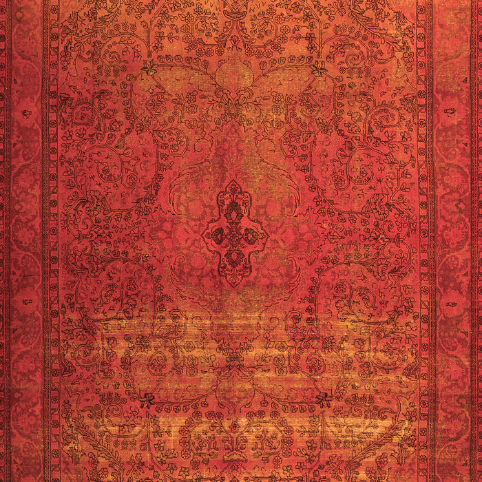 Serging Thickness of Machine Washable Persian Orange Traditional Area Rugs, wshtr3244org