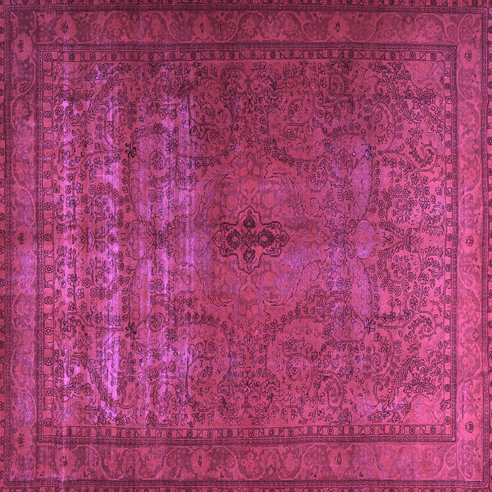 Square Machine Washable Persian Purple Traditional Area Rugs, wshtr3244pur