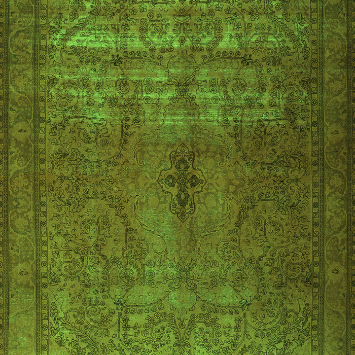 Serging Thickness of Machine Washable Persian Green Traditional Area Rugs, wshtr3244grn