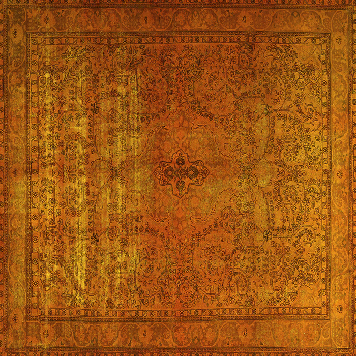 Square Persian Yellow Traditional Rug, tr3244yw