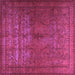 Square Persian Purple Traditional Rug, tr3244pur