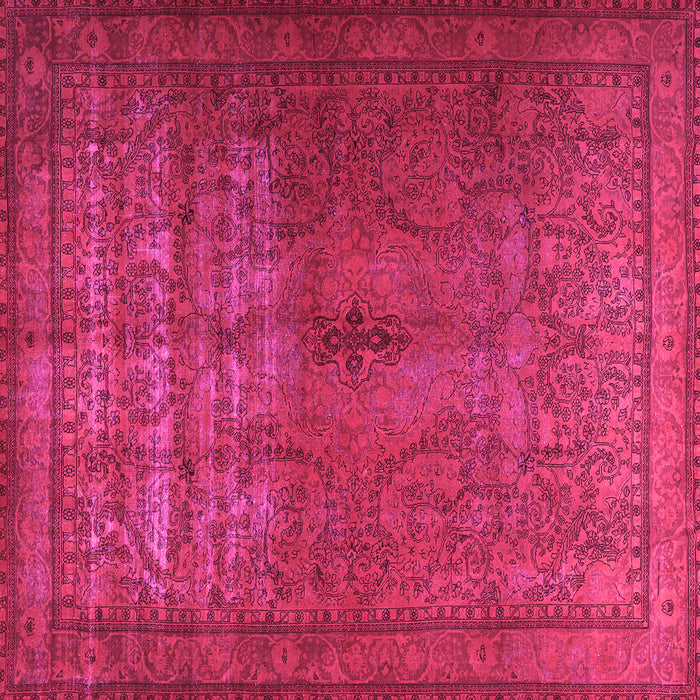 Square Machine Washable Persian Pink Traditional Rug, wshtr3244pnk