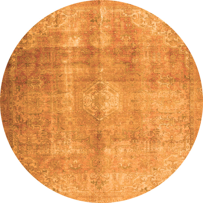 Square Persian Orange Traditional Rug, tr3245org