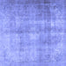 Square Persian Blue Traditional Rug, tr3245blu