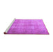 Sideview of Machine Washable Persian Purple Traditional Area Rugs, wshtr3245pur